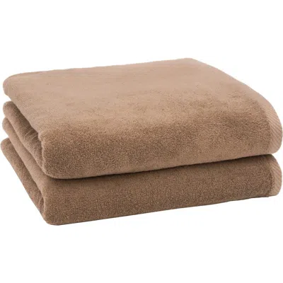 Linum Home Textiles 2-pack Ediree Cotton Bath Towel Set In Brown