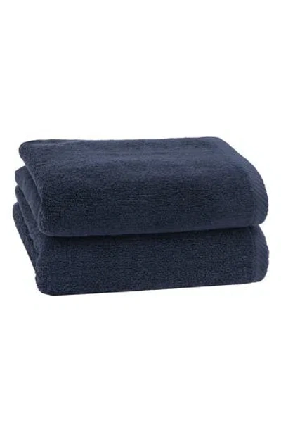 Linum Home Textiles 2-pack Ediree Cotton Hand Towel Set In Blue