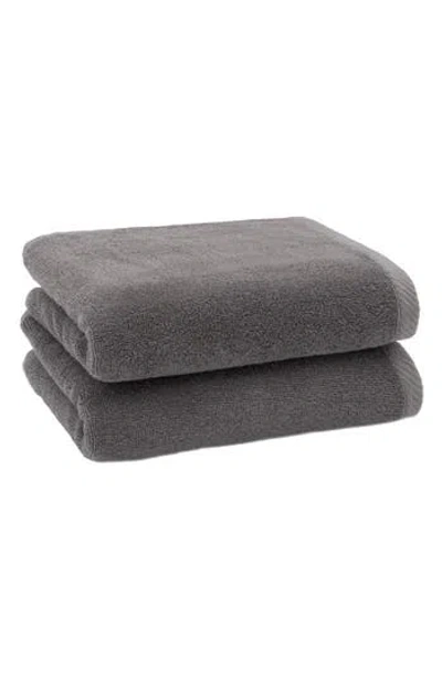 Linum Home Textiles 2-pack Ediree Cotton Hand Towel Set In Gray
