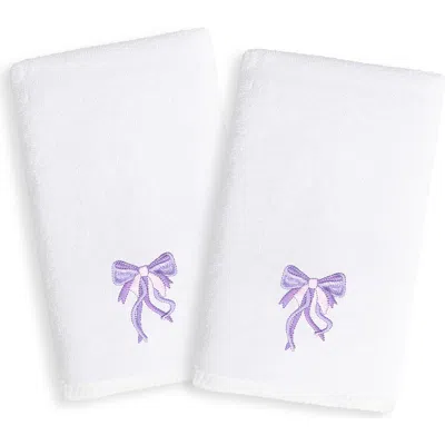 Linum Home Textiles 2-pack Embroidered Hand Towel In White