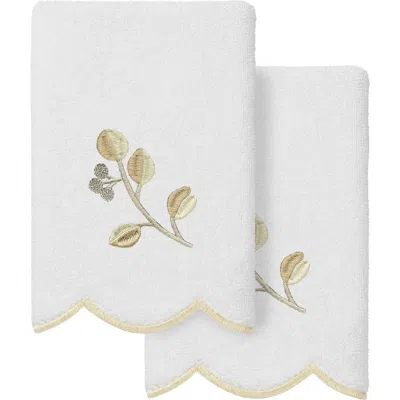 Linum Home Textiles 2-piece Wild Branch Turkish Cotton Fingertip Towel Set In Multi