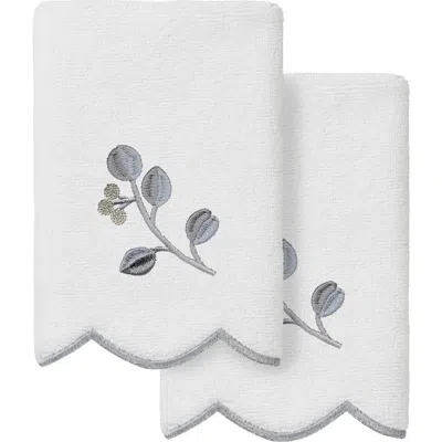 Linum Home Textiles 2-piece Wild Branch Turkish Cotton Fingertip Towel Set In Multi