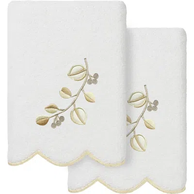Linum Home Textiles 2-piece Wild Branch Turkish Cotton Hand Towel Set In Multi
