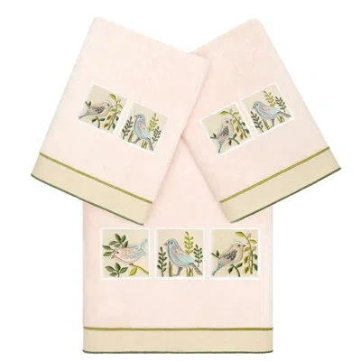 Linum Home Textiles 3 Piece Turkish Cotton Towel Set In Pink