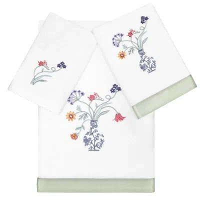 Linum Home Textiles 3 Piece Turkish Cotton Towel Set In White
