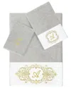 Linum Home Textiles 3pc 100% Turkish Cotton Monogram Embellished Towel Set