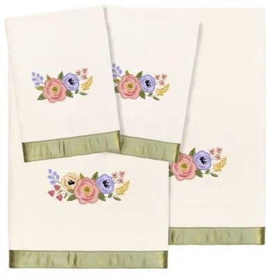 Linum Home Textiles 4 Piece 100% Turkish Cotton Towel Set In Beige