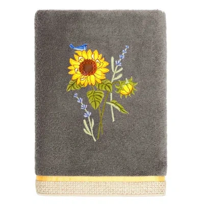 Linum Home Textiles 4 Piece 100% Turkish Cotton Towel Set In Charcoal