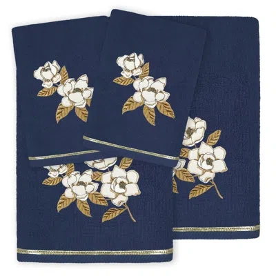 Linum Home Textiles 4 Piece Towel Set In Marine