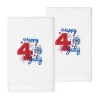 Linum Home Textiles 4th Of July Embroidered 2-pc. Hand Towel In White