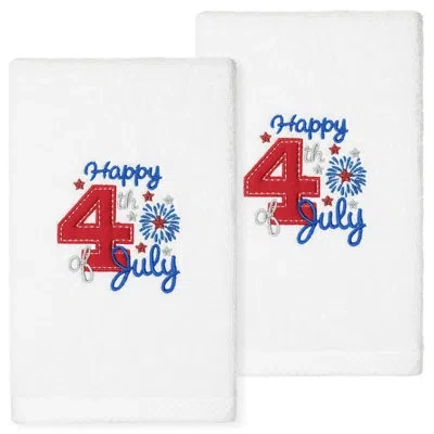 Linum Home Textiles 4thjuly Turkish Cotton Hand Towel In White