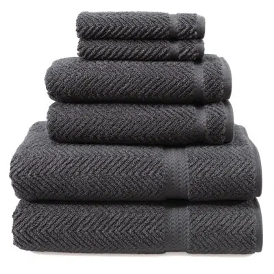 Linum Home Textiles 6 Piece Turkish Cotton Towel Set In Gray
