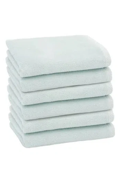 Linum Home Textiles 6-pack Ediree Cotton Fingertip Towel Set In Blue