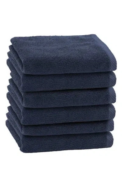 Linum Home Textiles 6-pack Ediree Cotton Fingertip Towel Set In Blue