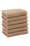 Linum Home Textiles 6-pack Ediree Cotton Fingertip Towel Set In Brown
