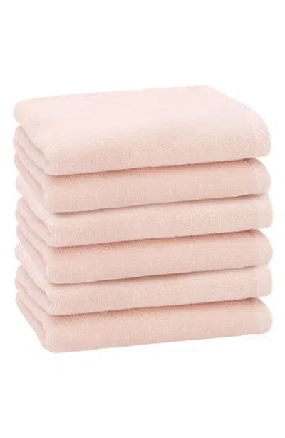 Linum Home Textiles 6-pack Ediree Cotton Fingertip Towel Set In Pink