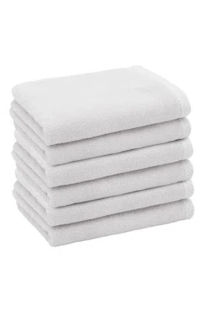 Linum Home Textiles 6-pack Ediree Cotton Fingertip Towel Set In Silver