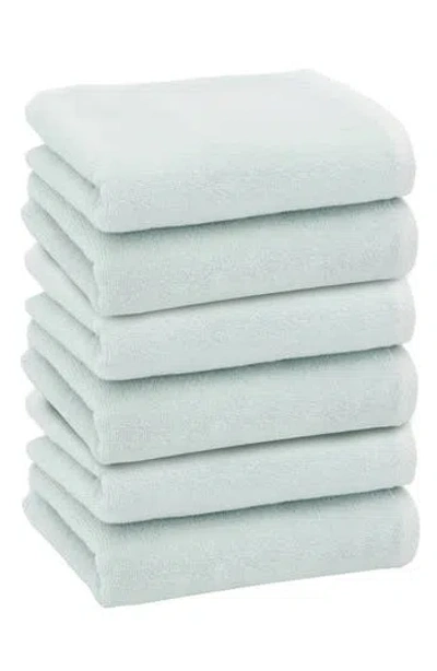Linum Home Textiles 6-pack Ediree Cotton Hand Towel Set In Blue