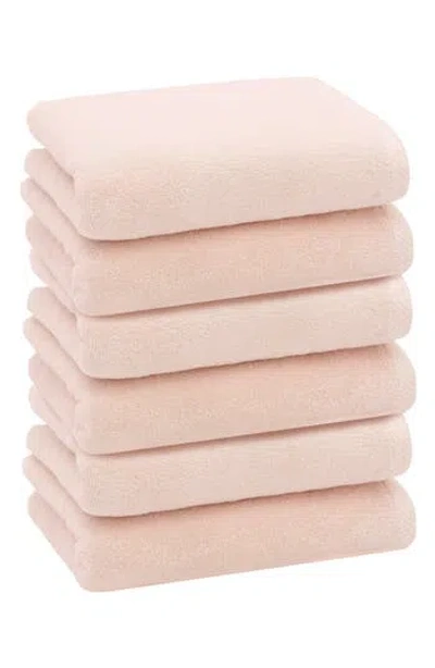 Linum Home Textiles 6-pack Ediree Cotton Hand Towel Set In Pink