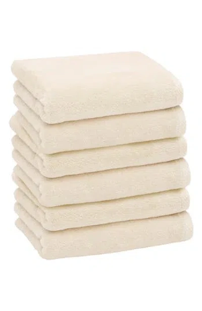 Linum Home Textiles 6-pack Ediree Cotton Hand Towel Set In Sand