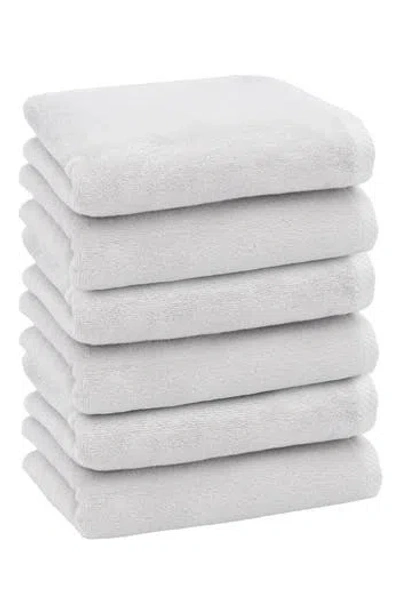 Linum Home Textiles 6-pack Ediree Cotton Hand Towel Set In Silver