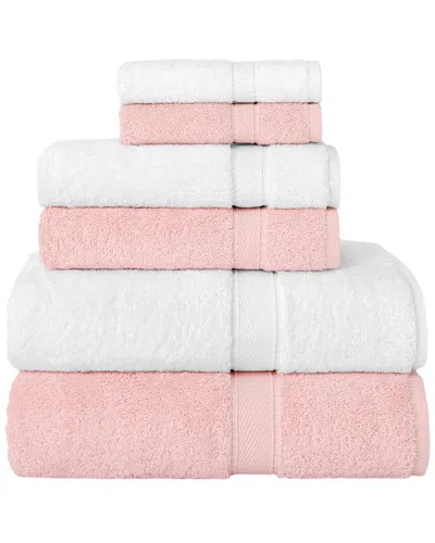 LINUM HOME TEXTILES LINUM HOME TEXTILES 6PC TURKISH COTTON SINEMIS TERRY TOWEL SET