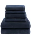 Linum Home Textiles 6pc Turkish Cotton Towel Set In Blue