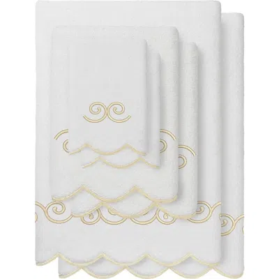 Linum Home Textiles 6-piece Symmetra Embroidered Turkish Cotton Towel Set In Multi