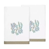 Linum Home Textiles Aaron 2-pc. Embellished Bath Towel In White