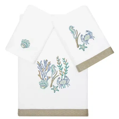Linum Home Textiles Aaron 3-pc. Bath Towel Set In White