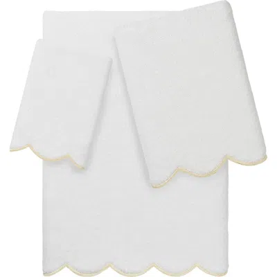 Linum Home Textiles Adornia Scallop 3-piece Towel Set In Multi