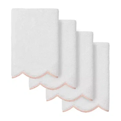 Linum Home Textiles Adornia Scallop 4-pc. Fingertip Towel In Pink