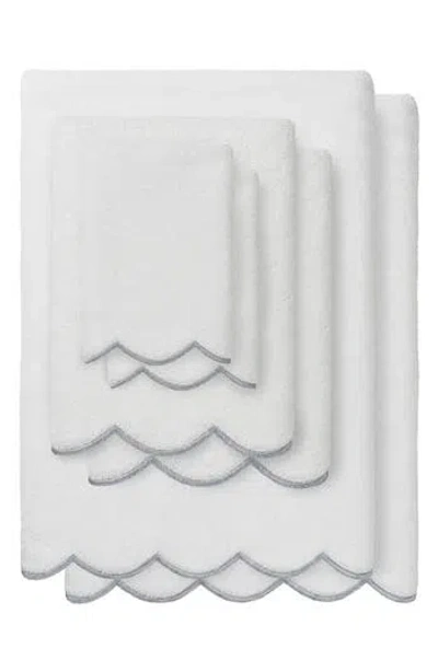 Linum Home Textiles Adornia Scallop 6-piece Towel Set In White