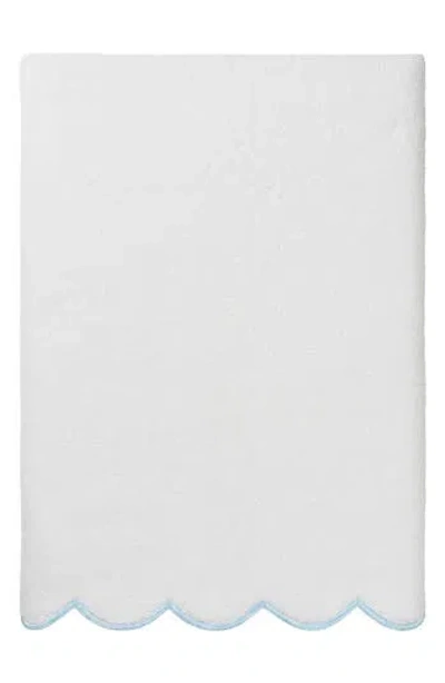 Linum Home Textiles Adornia Scallop Bath Towel In Blue