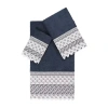 Linum Home Textiles Aiden Embellished 3-pc. Bath Towel Set In Blue