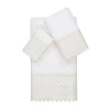 Linum Home Textiles Aiden Embellished 3-pc. Bath Towel Set In White