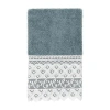 Linum Home Textiles Aiden Embellished Hand Towel In Blue