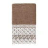 Linum Home Textiles Aiden Embellished Hand Towel In Brown