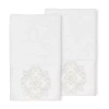Linum Home Textiles Alyssa Embellished 2-pc. Embellished Hand Towel In White