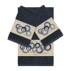 Linum Home Textiles Annabelle Embellished 3-pc. Bath Towel Set In Blue