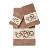 Linum Home Textiles Annabelle Embellished 3-pc. Bath Towel Set In Brown