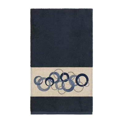 Linum Home Textiles Annabelle Embellished Bath Towel Set In Blue