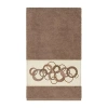 Linum Home Textiles Annabelle Embellished Bath Towel Set In Brown