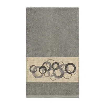 Linum Home Textiles Annabelle Embellished Bath Towel Set In Gray