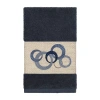 Linum Home Textiles Annabelle Embellished Hand Towel In Blue