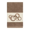 Linum Home Textiles Annabelle Embellished Hand Towel In Brown