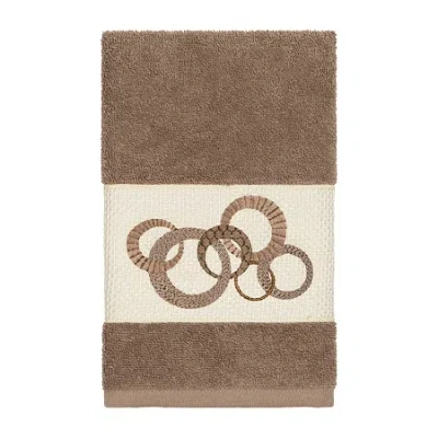 Linum Home Textiles Annabelle Embellished Hand Towel In Brown