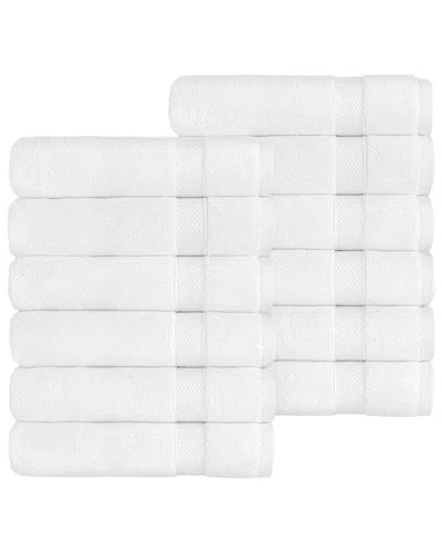 Linum Home Textiles Anovia 12pc Hand Towel Set In White