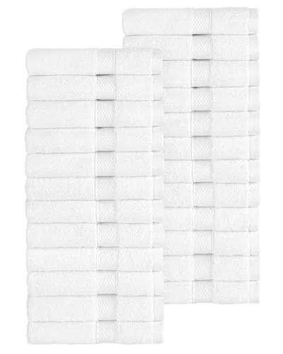 Linum Home Textiles Anovia 24pc Washcloth Set In White
