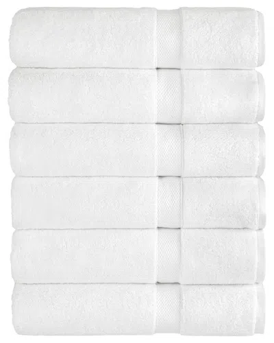 Linum Home Textiles Anovia 6pc Bath Towel Set In White